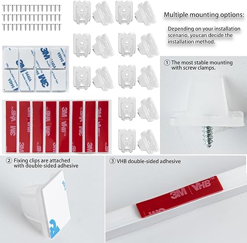 Miniatura 5 de JUNWEN Kit de luces LED para espejo de tocador, resistente al agua de 16.4 pies, 600 luces LED blancas cálidas, espejo de tocador para tocador,