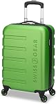 SwissGear Signature Hardside Expandable Luggage with Spinner Wheels and TSA Lock, Patented Built-In Cup Holder, Lime/Black, Carry-On 19-Inch