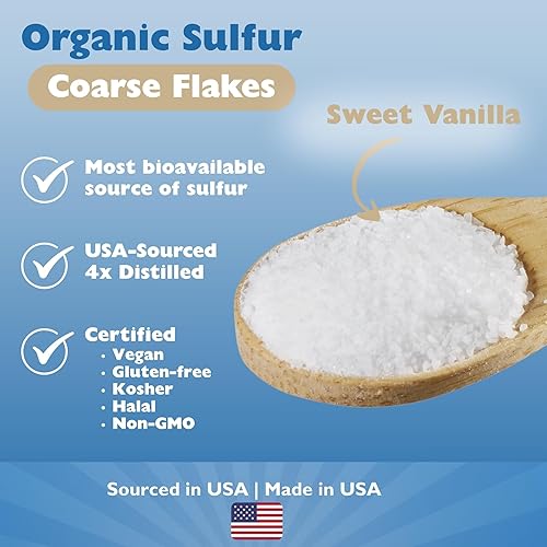 Miniatura 40 de KALA HEALTH MSMPure - Escamas de polvo MSM grueso con sabor a melocotón de frambuesa, MSM de origen estadounidense para la salud