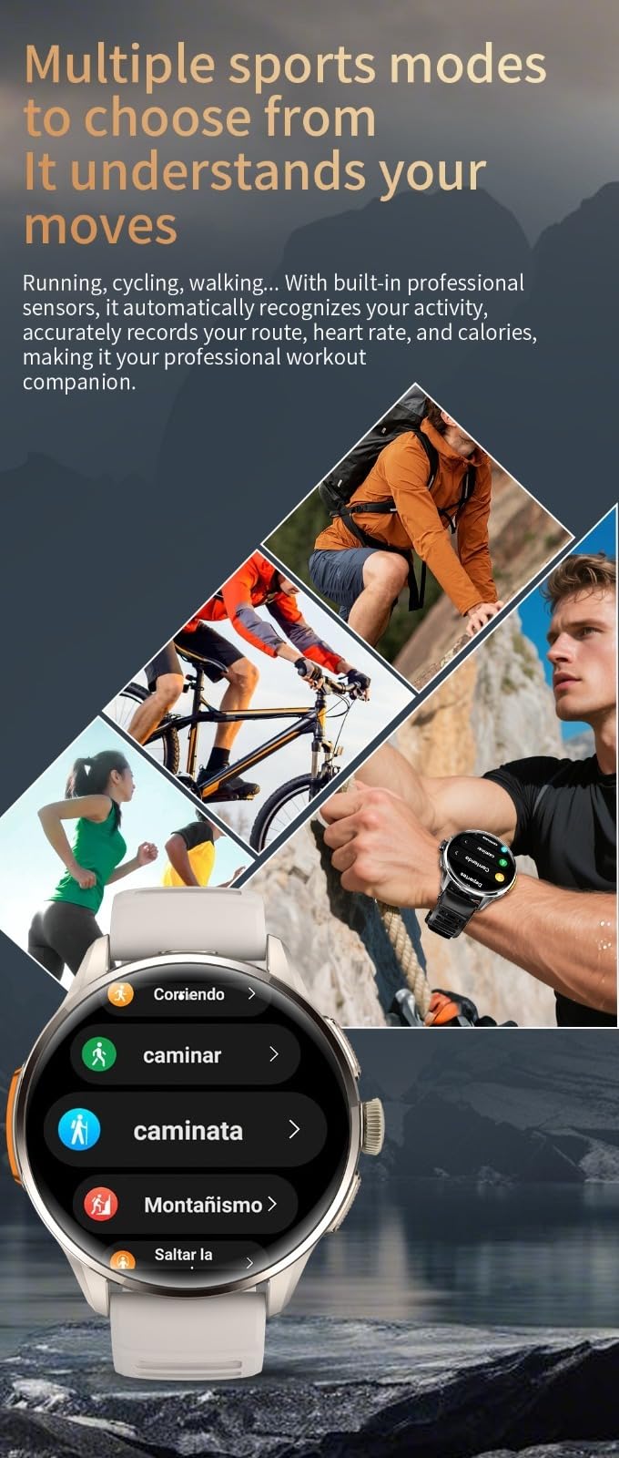 Reloj inteligente con SIM 4G para hombre - Pantalla redonda de 1,39 pulgadas, cámara doble, función NFC, impermeable IP67, gran regalo