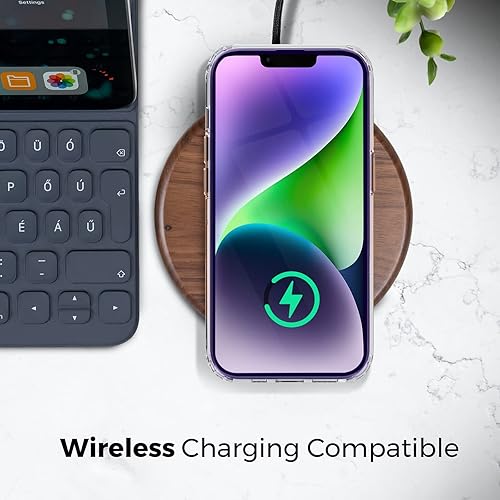 Miniatura 4 de MOTIVE Funda para iPhone 14 con clip para cinturón, a prueba de golpes y funda delgada con clip, no amarillenta para Apple  Transparente