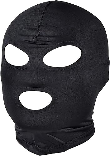 Soochat Máscara de capucha Zentai de elastano de cobertura completa, elástica, transpirable, ojos abiertos y boca, cosplay, disfraz de Halloween,