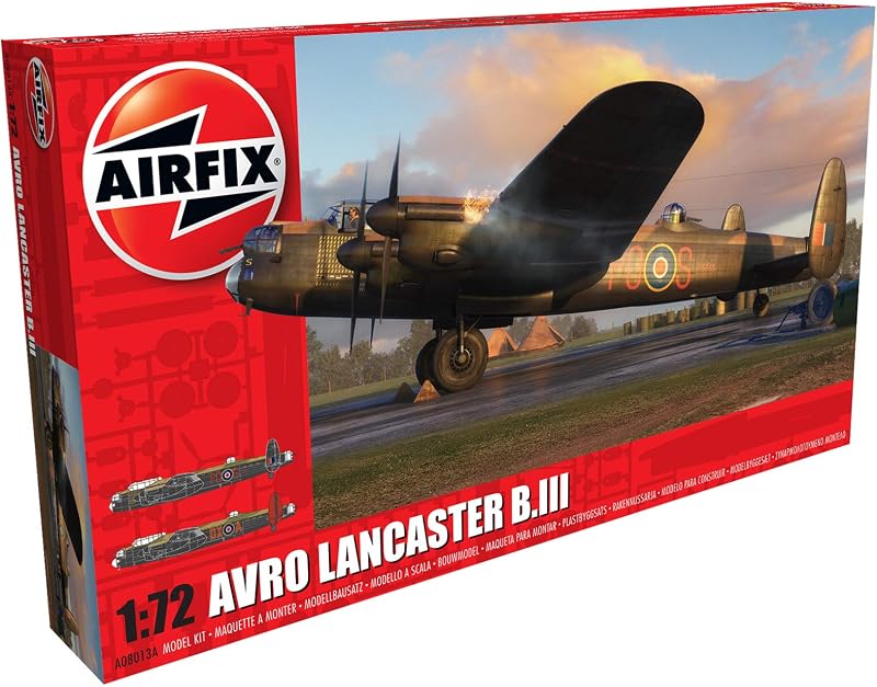 Model Airplane Kit Gift Set - A08013A Avro Lancaster B.III, Plastic Plane Model Kits for Adults & Kids 8+, Skill Level 3, 1:72 Scale WW2 Military Aircraft Models, Real Aeroplane Models