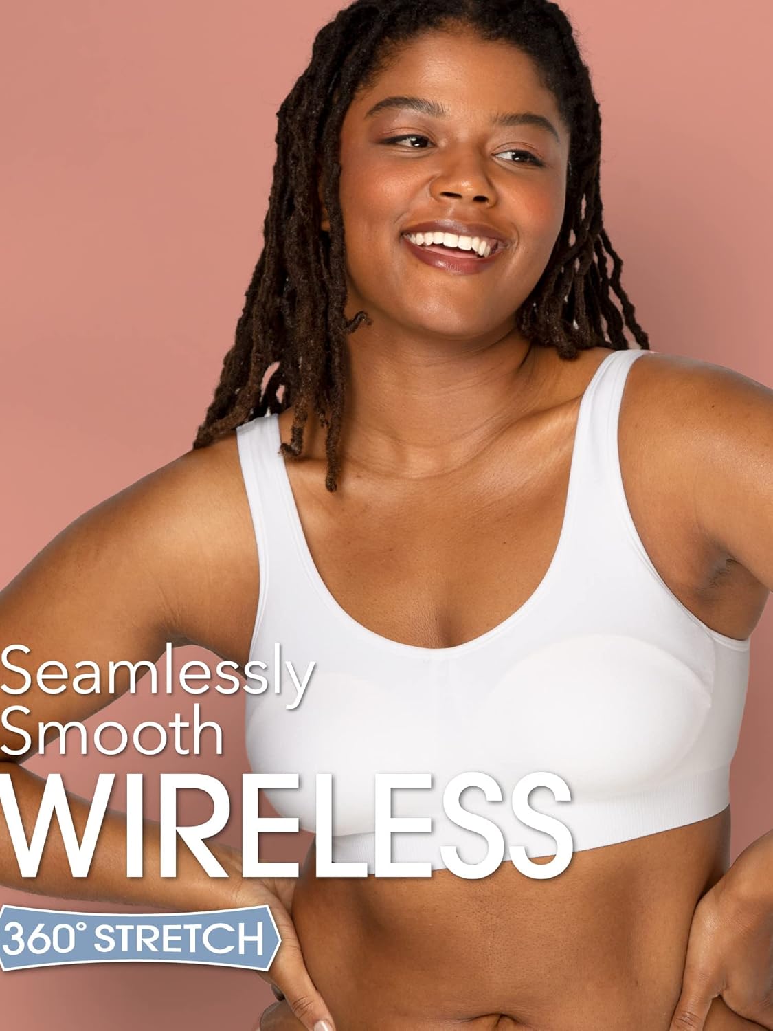 Fruit of The Loom Women's 2-Pack Full Coverage Wireless Bra w/ Built In Pads - All Day Comfort - Image 4