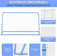 Vista 4 de GarveeLife 6X4 Ft Adjustable Soccer Rebounder Net, Heavy Duty Soccer Rebound Net with Iron Frame, Rust Resistant, Football Training Equipment for