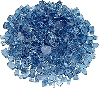 Vista 30 de American Fireglass vidrio para fuego de 10 libras con vidrio para hogar y vidrio para brasero, Transparente