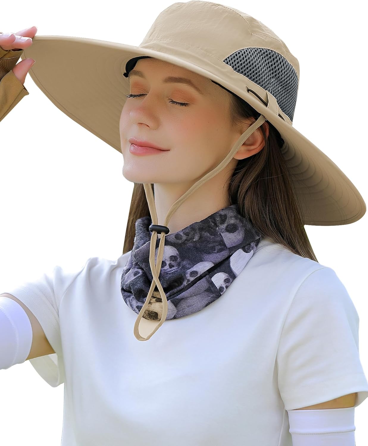 Peicees Fishing Hat, UPF 50+ Wide Brim Sun Hat for Women Safari Hats Hiking Hats Sun Hats with UV Protection