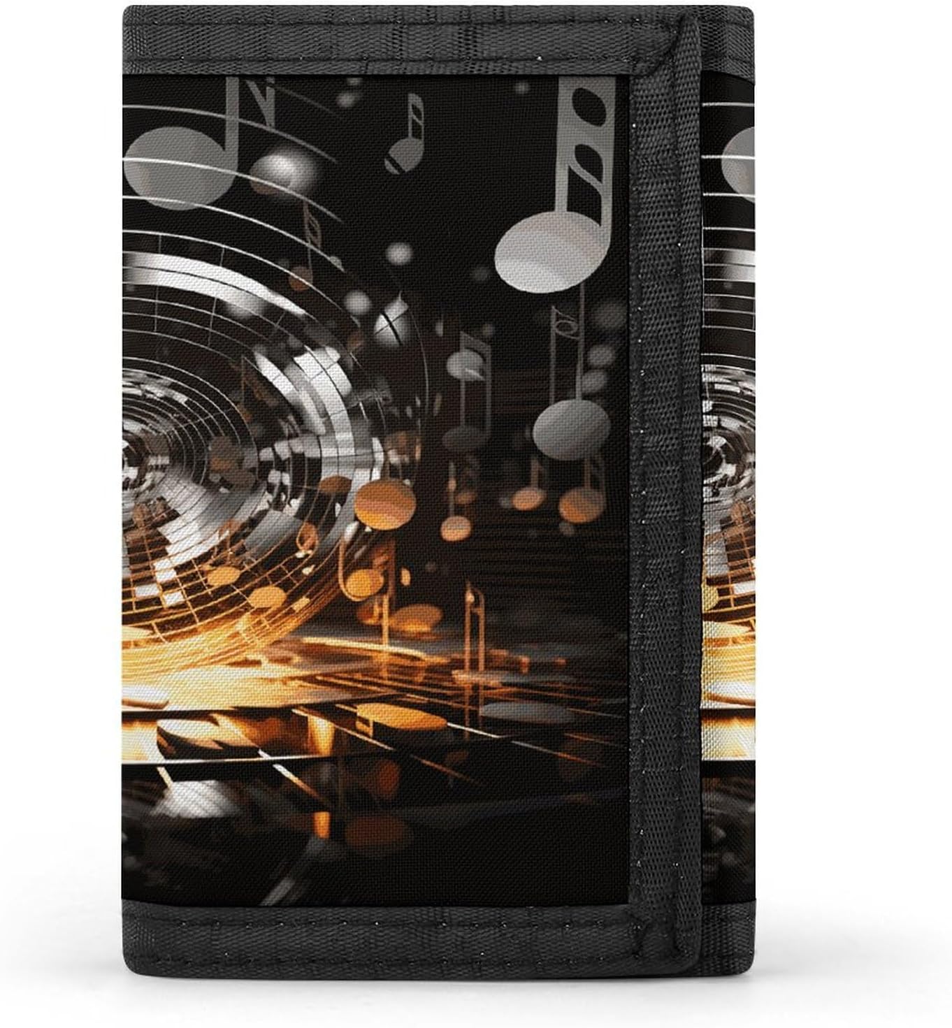 Musical Theme Music Clefs Personalized Tri Fold Wallet for Unisex