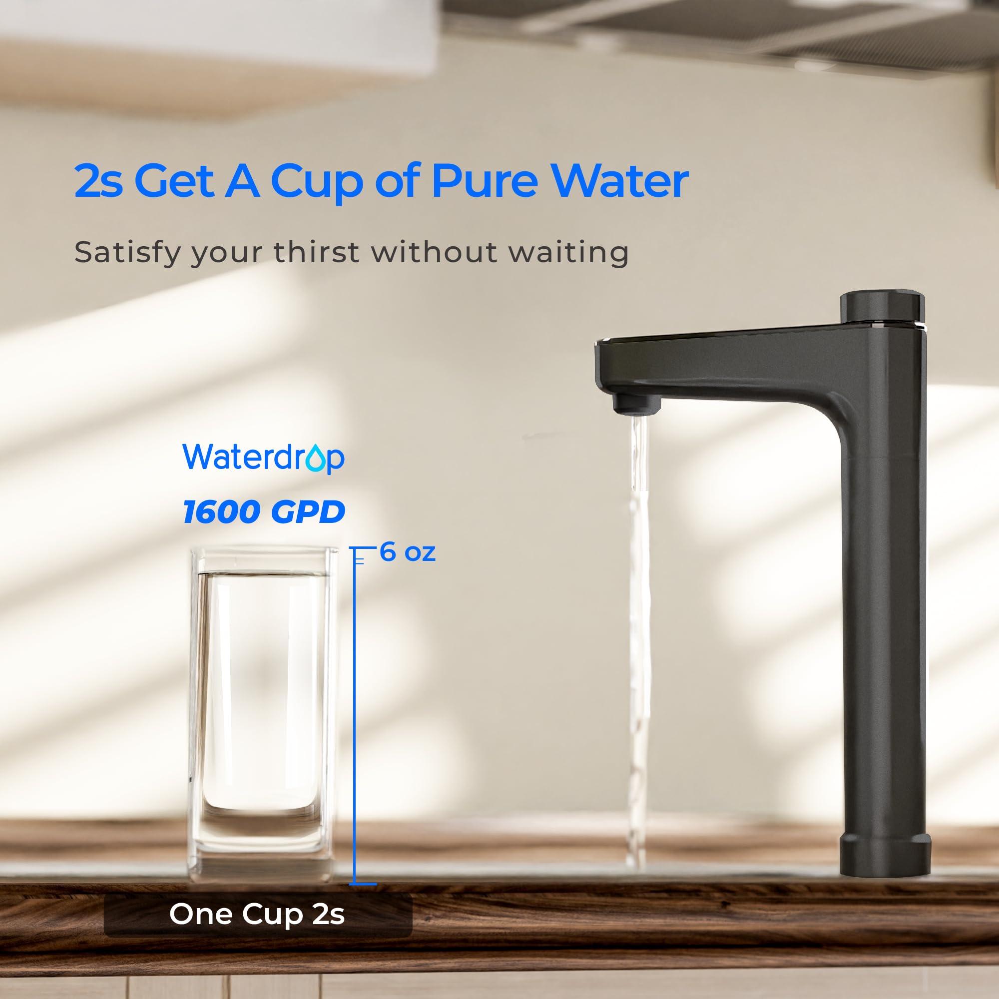 Waterdrop Filtro WD-X16-F3, repuesto para sistema de ósmosis inversa WD-X16 1600 GPD, vida útil de 24 meses, reduce el PFAS