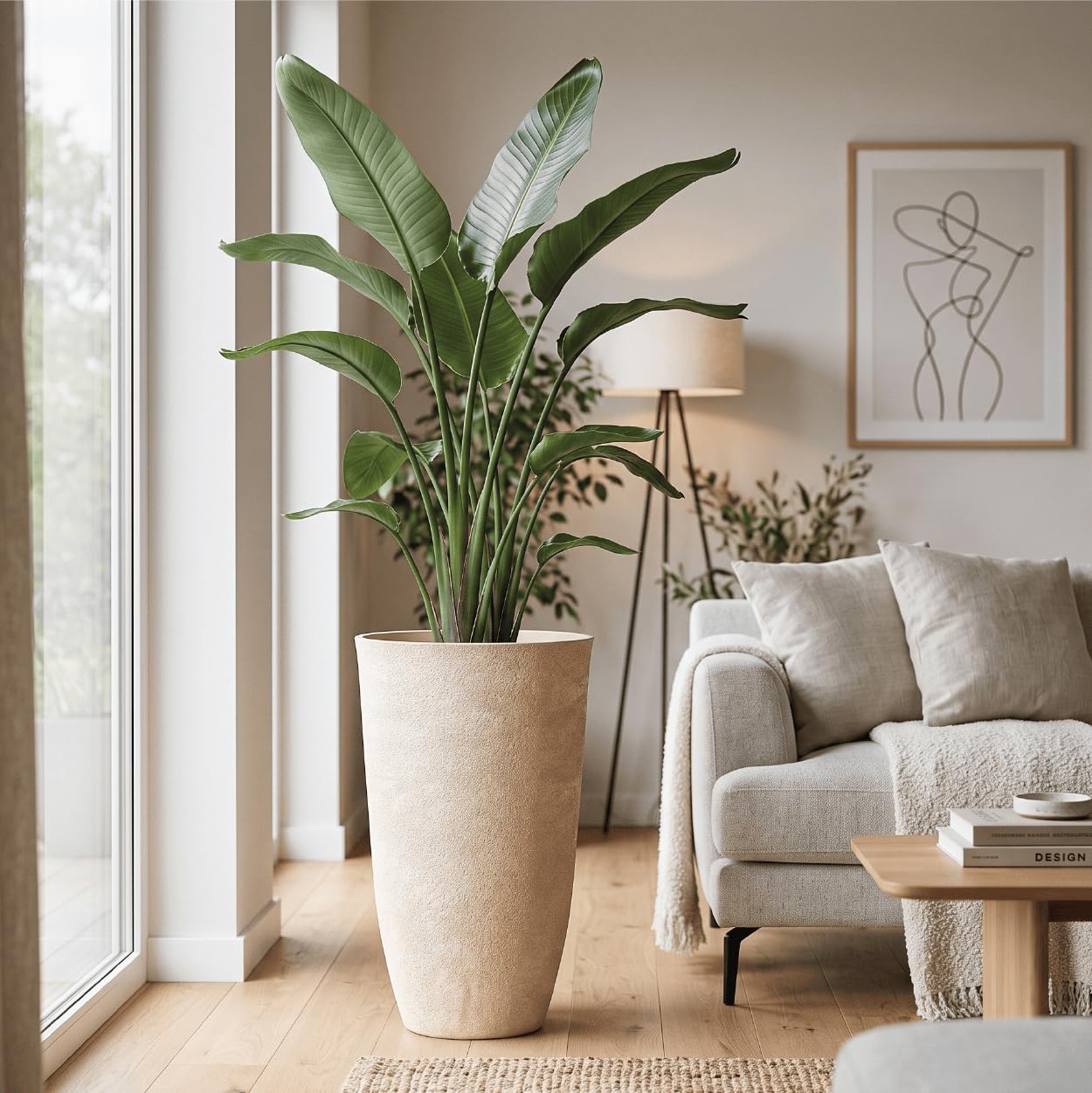 Blumentopf Tower - 35x61 - Braun (Retro) - Blumentopf für den Innen- und Außeneinsatz - Übertopf - Pflanztopf - Pflanzgefäß