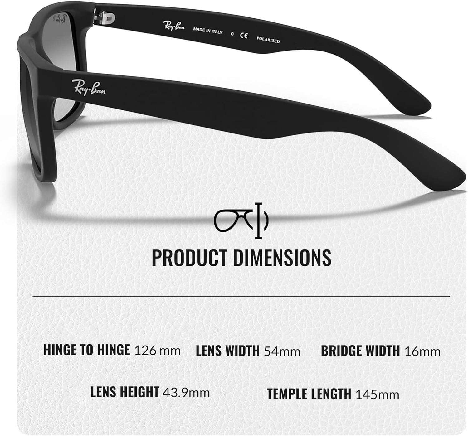 Ray-Ban RB4165 JUSTIN CLASSIC Square Shaped Sunglasses for Men & Women with Official RAYBAN Eyewear Kit - Image 5