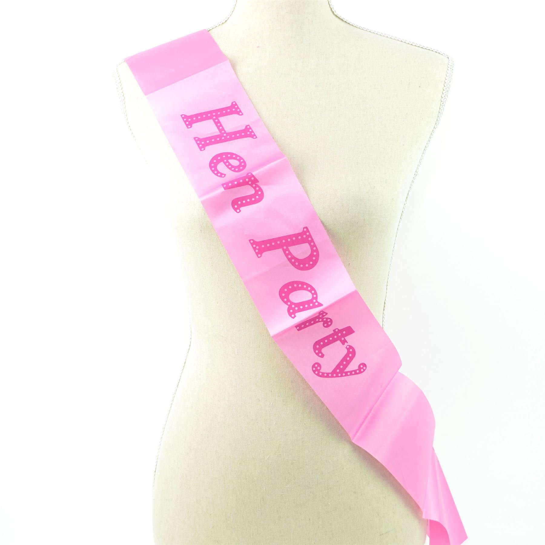 Shatchi 12 Hen Party Sash Sashes Pink Girls Night Out Bridal Shower Bachelorette Wedding Fancy Dress Accessories Decorations
