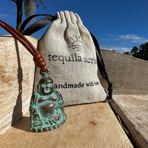 Miniatura 3 de Buddha Necklace - Buddhist, Buddhism Jewelry, Green Patina Pendant, Women Accessories, Men Gift, Antique Believes, Enlightening Charm, Good Luck and