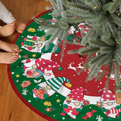 Miniatura 4 de Falda de árbol de Navidad de 36 pulgadas, gnomos de decoración de Navidad para árbol, tapete de árbol de Navidad para Navidad, Año Nuevo, decoración