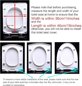 3 Pack Thickened Toilet Seat Cover Pads - Soft, Stretchable, Washable, Warm, Comfortable Bathroom Toilet Seat Covers for Round & Elongated 14x18 Toilets, Non-Slip, Durable