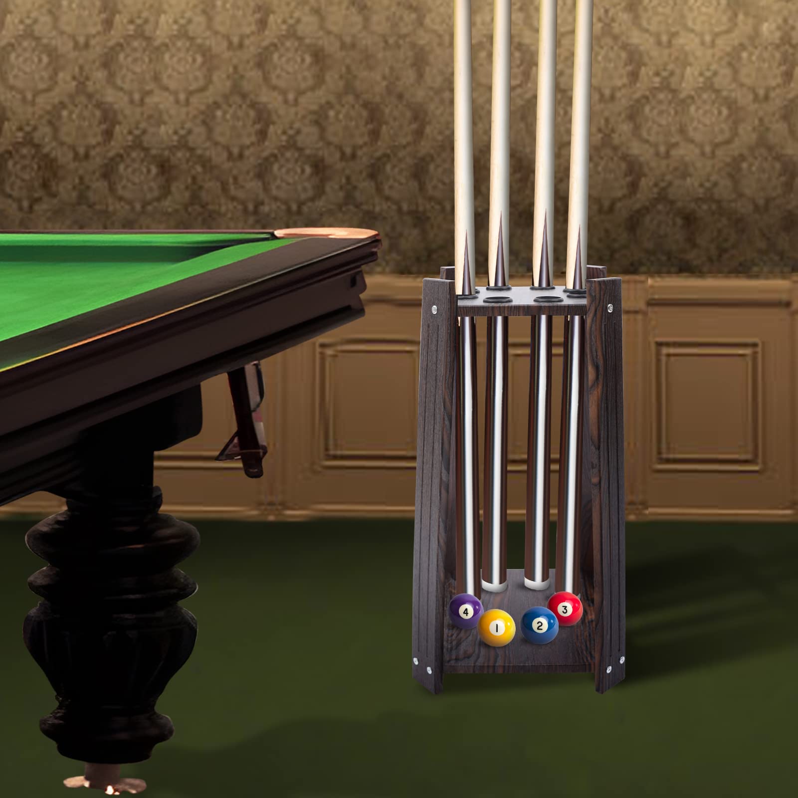 Support de queue de billard pour table, 8 queues et accessoires, maison/club