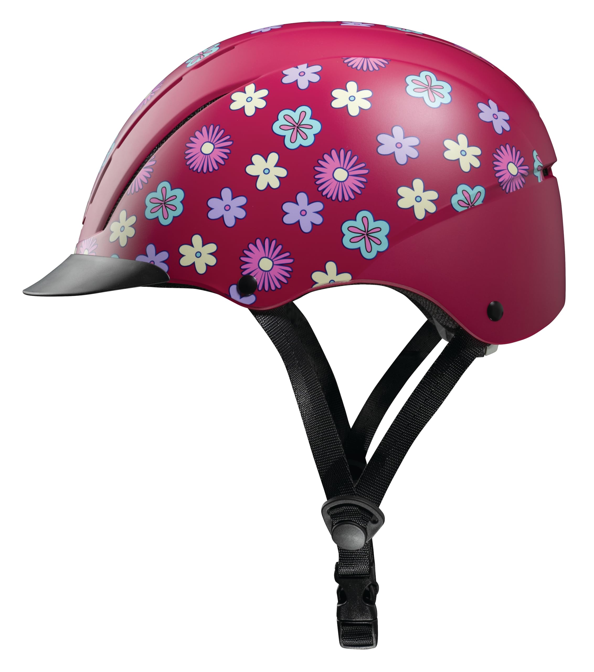 Troxel Spirit Full Coverage Horse Riding Helmet, Low-Profile & Adjustable Design, Safety Horseback Riding Gear, Medium (7-7-3/8), Retro Flower