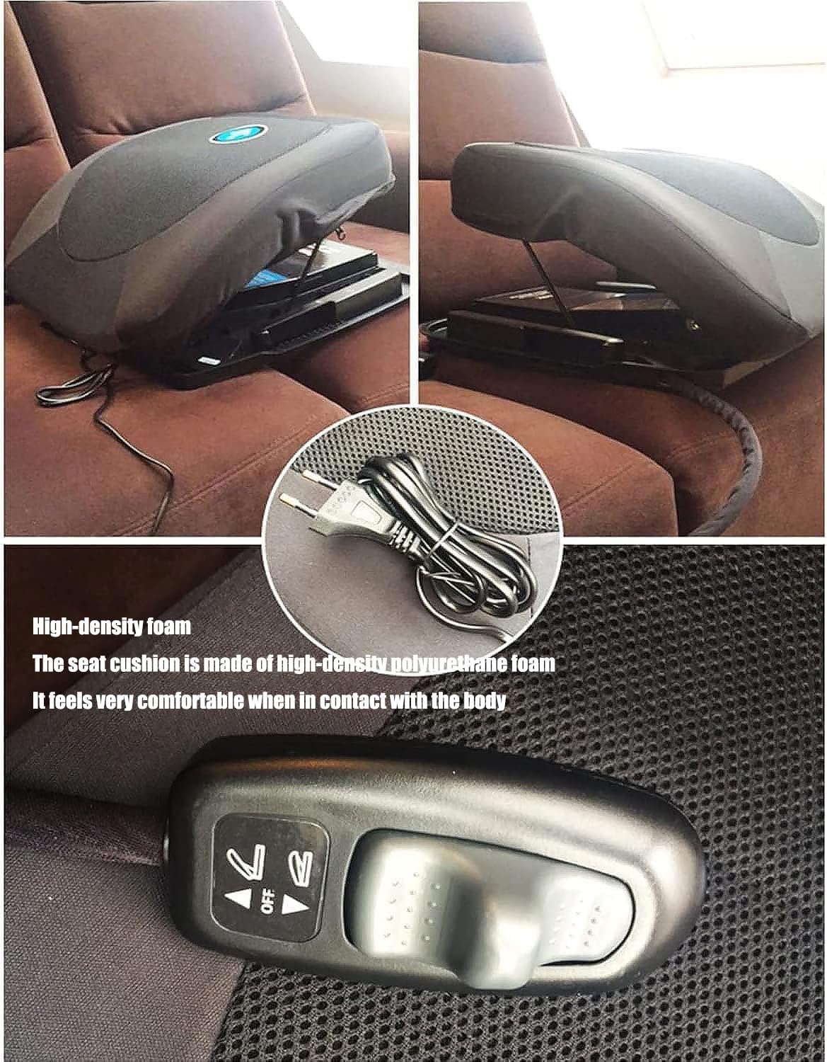 Levante el cojín eléctrico del sofá, asista al Asiento, Silla elevadora eléctrica, Dispositivos portátiles en la Silla de pie Que soportan hasta 330 Libras, levántese de Forma Independiente,