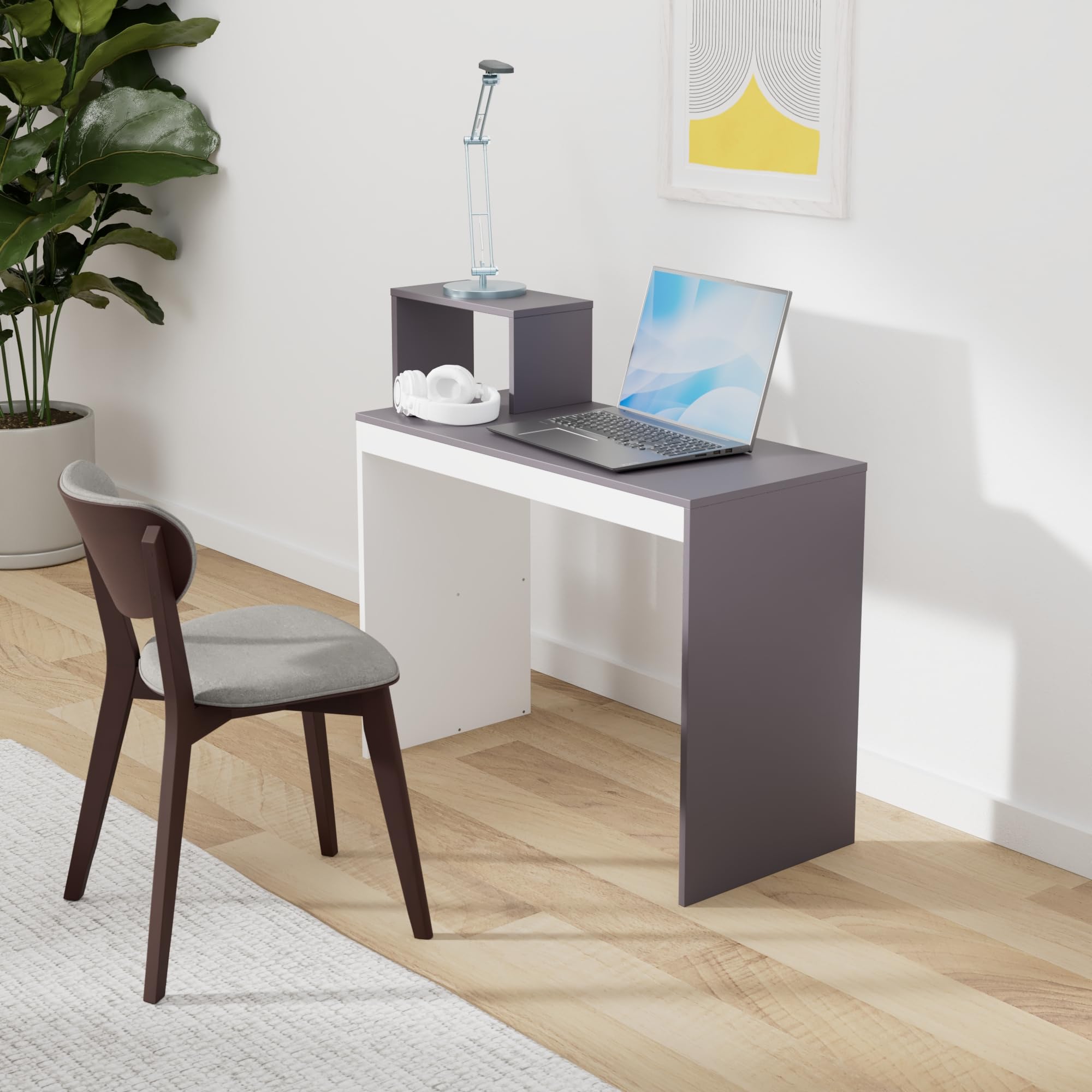 Scrivania Con Cassettiera BAKAJI - 120x50x75 Cm, Legno E Acciaio, 3 Cassetti, Design Moderno, Rosa