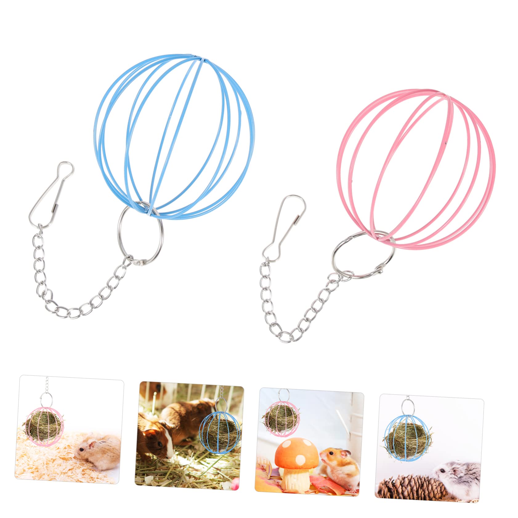 Supvox 10stücke Hängende Futterbälle Für Kleintiere Für Kaninchen Und Meerschweinchen Konstruktion Platzsparend Bunte Designs Für Spiel Und Futteraufnahme