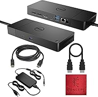 Dell WD19DCS USB-C Dual Monitor Docking Station with 240W Power Delivery, HDMI & DisplayPort Cables Included - Renewed