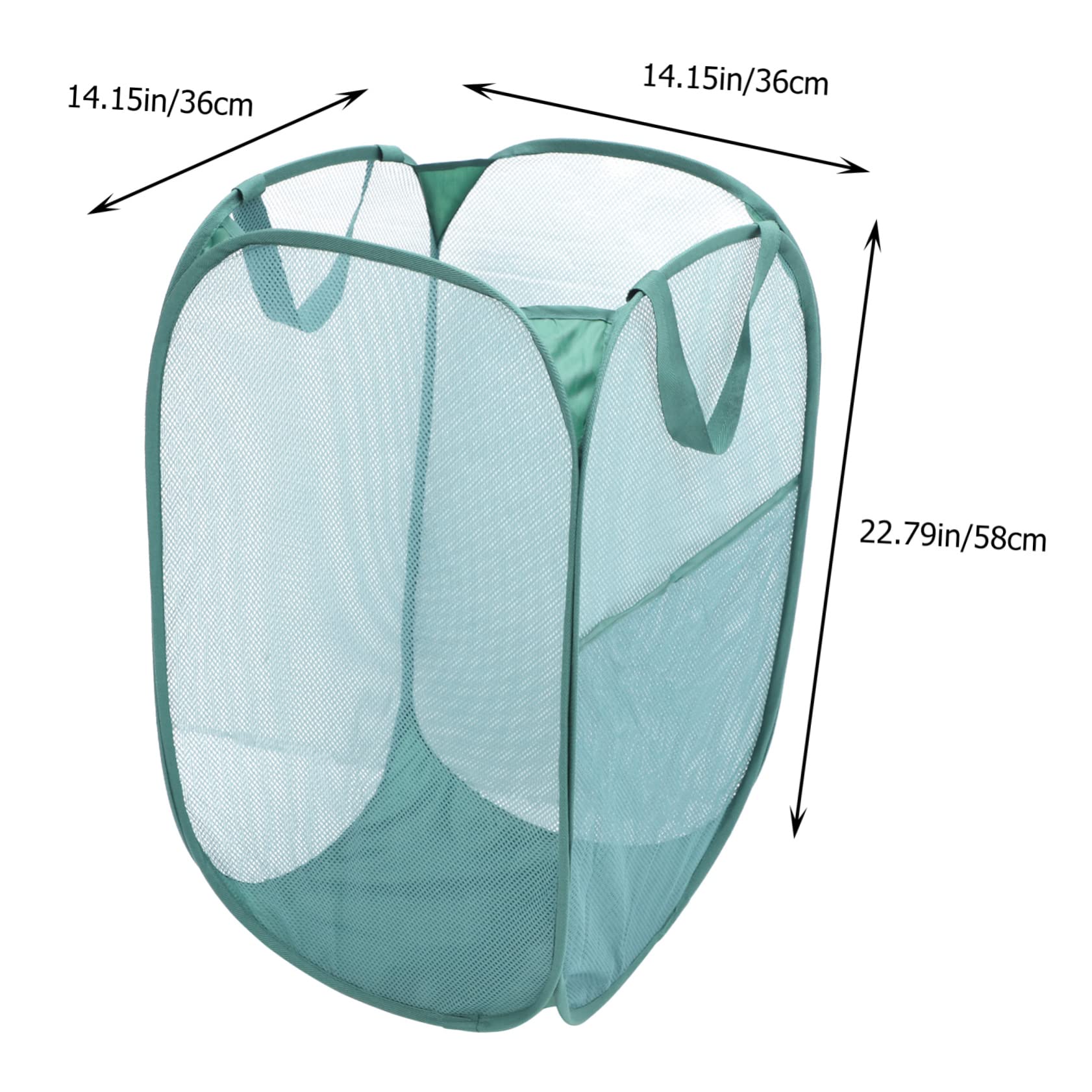 HOOTNEE Folding Mesh Clothes Basket Lightweight Handles Versatile Laundry Hamper for Bedroom College Dorms and Apartments Space-saving Stylish Storage for Dirty Clothes