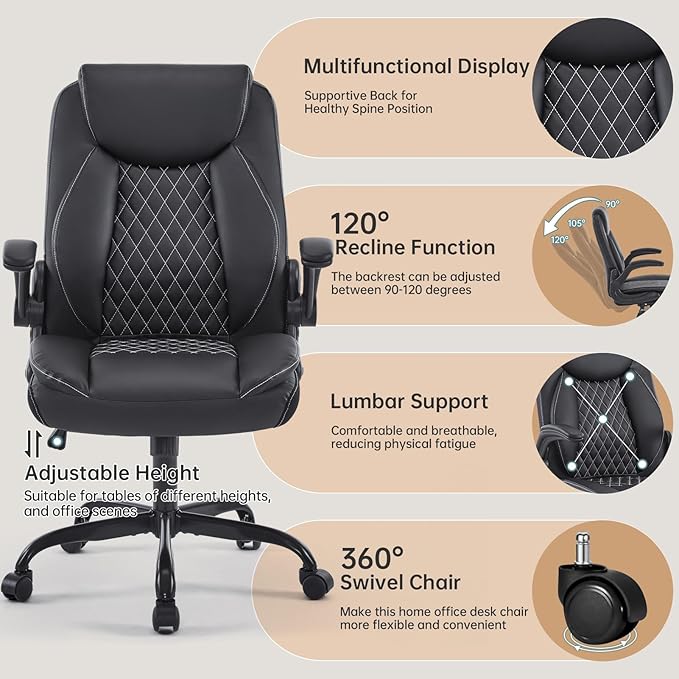 Silla de Oficina Ejecutiva Ergonómica Giratoria con Apoyabra miniatura 6