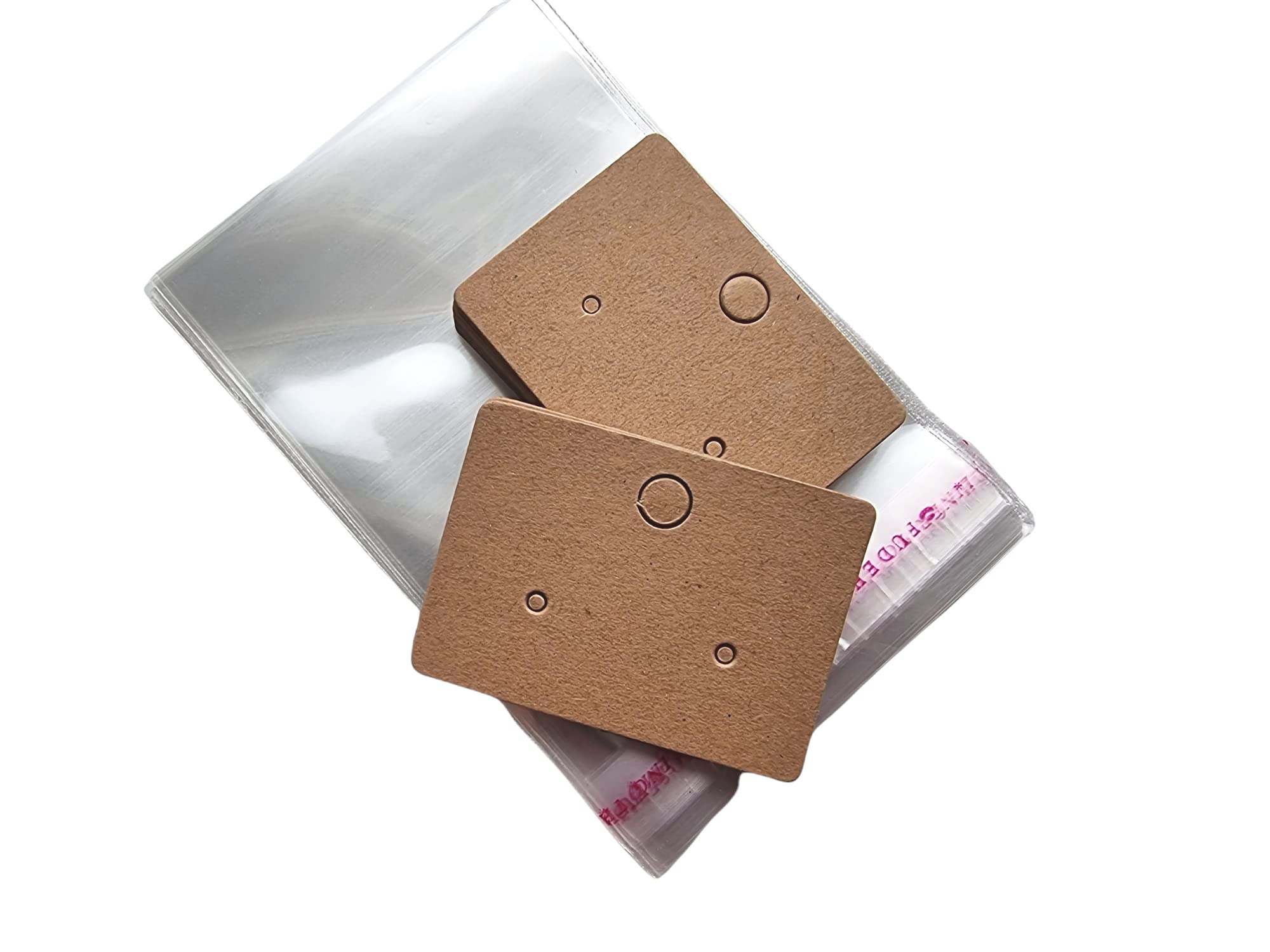 Jewels And Tools Uk Clear 50 X Jewellery Display Cards With Bags Earring Studs Dangles Small 45Mm X 32Mm Brown