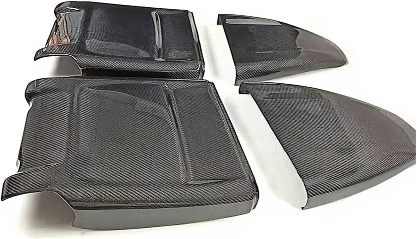 Add On Style Dry Carbon Fiber Inside Back Seat Cover Trim Plate Compatible for BMW F90 M5 2017-2023 Carbon Fiber Car Interior Trim(1 Pair)