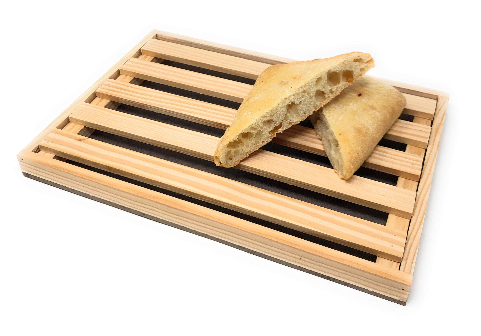 Rangement Miettes Amovible Planche à Découper Le Pain Space Home - Compartiment Ramasse-Miettes Amovible - Bois Naturel - 32x22 Cm Planche Rainurée Protection Rangement Miettes Amovible Planche à Découper Le Pain Space Home - Compartiment Ramasse-Miettes Amovible - Bois Naturel - 32x22 Cm Planche Rainurée Protection