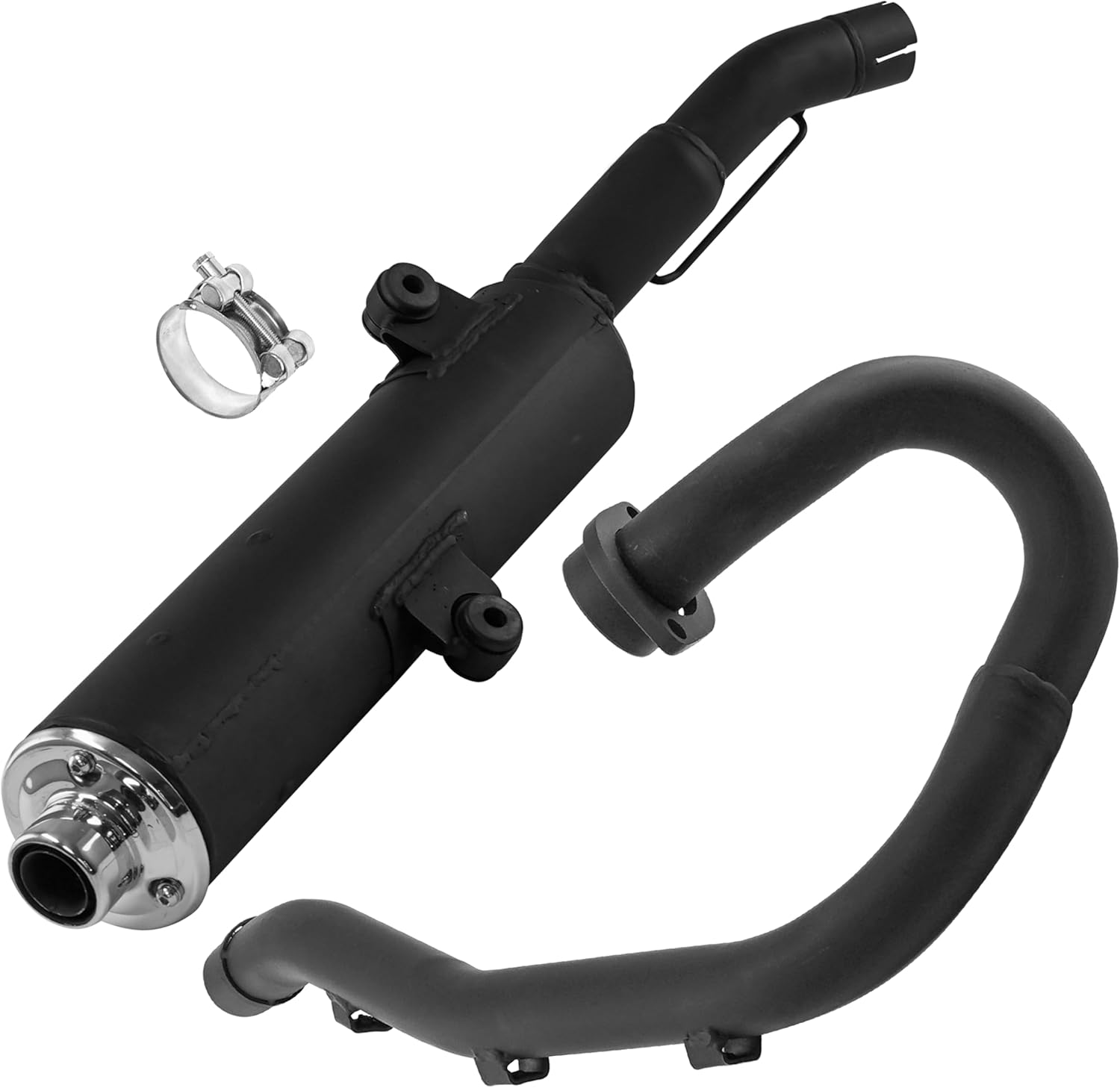 Caltric Exhaust Muffler with Exhaust Pipe Compatible with Kawasaki Kfx400 Ksf400 Ksf 400 2003-2006