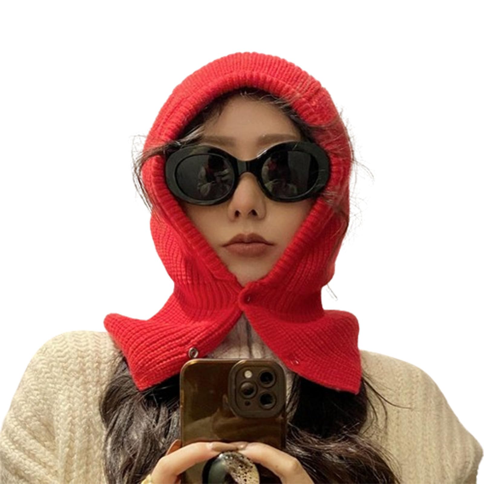 Cappello Invernale Resistente al Freddo, Cappello Invernale Personalizzato, Passamontagna, Puntale e Cappello Lavorato a Maglia con Protezione per Il Collo