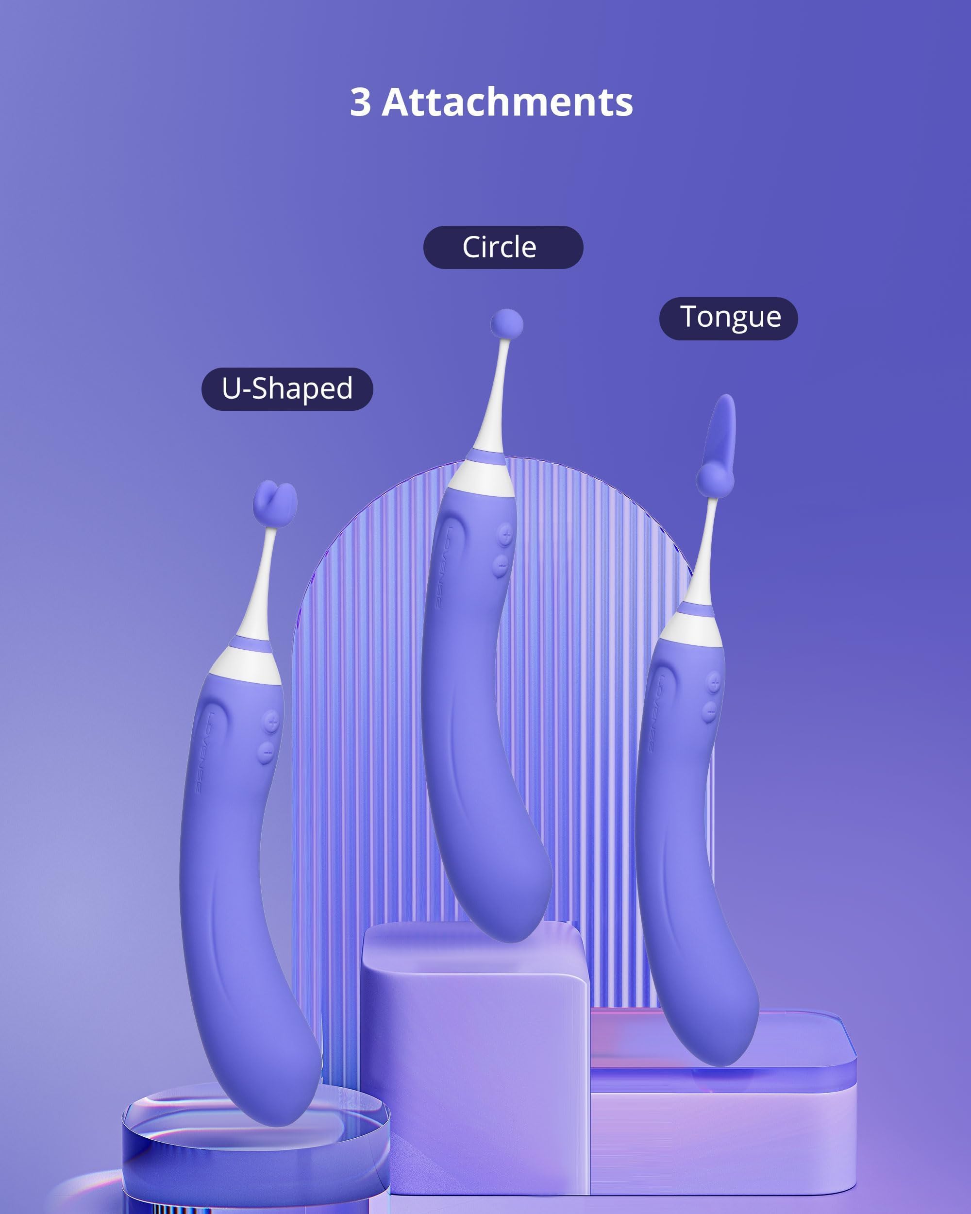 LOVENSE Hyphy G Spot Vibrator for Clitoris Vagina Dual Stimulator, 3 Attachments Mini Nipple Massagers for Female, Small Vibrator Sex Things for Women Pleasure, Waterproof Vibrating Sex Toys