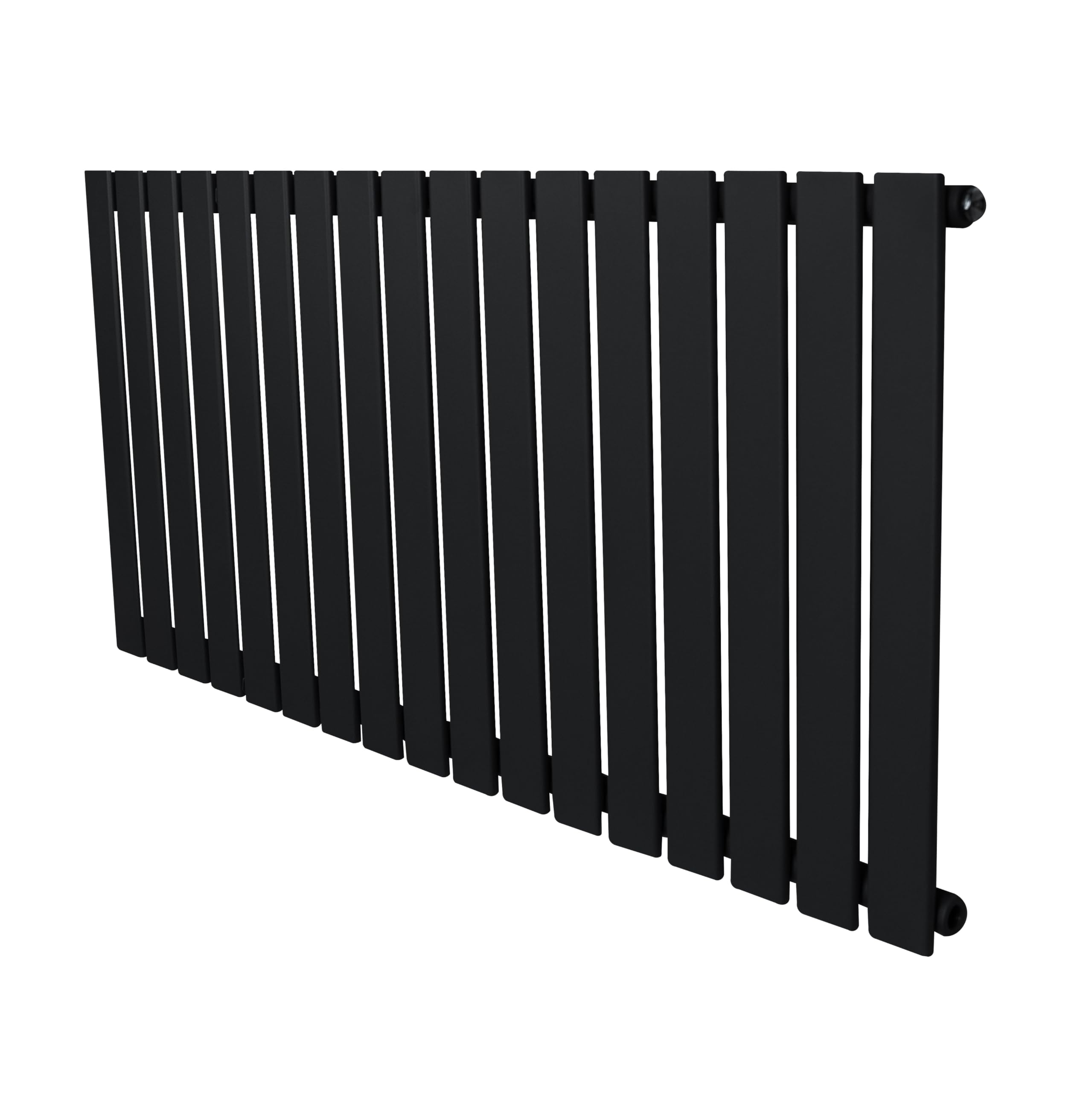 Monstershop Flat Single Column Radiator - 600 x 1190mm - Black