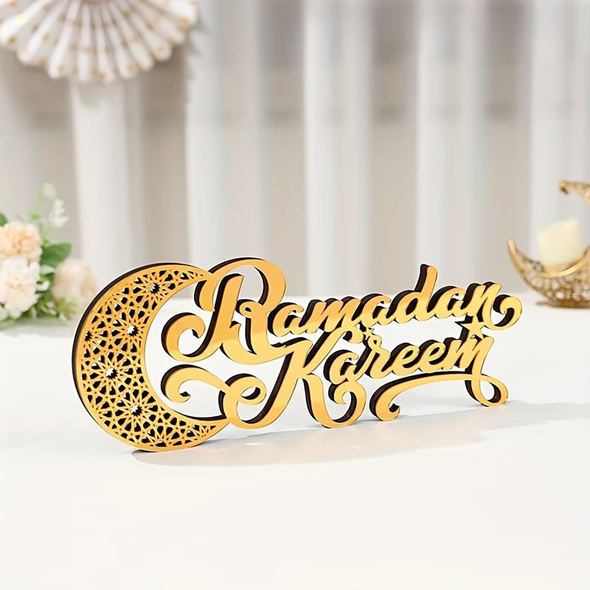 2D Flat Letter Shape Pine Wood DIY Art & Craft Base for Ramadan Kareem, 12 x 4 Inches, 2.7mm Thickness, Pack of 1 – Cliths-image-20