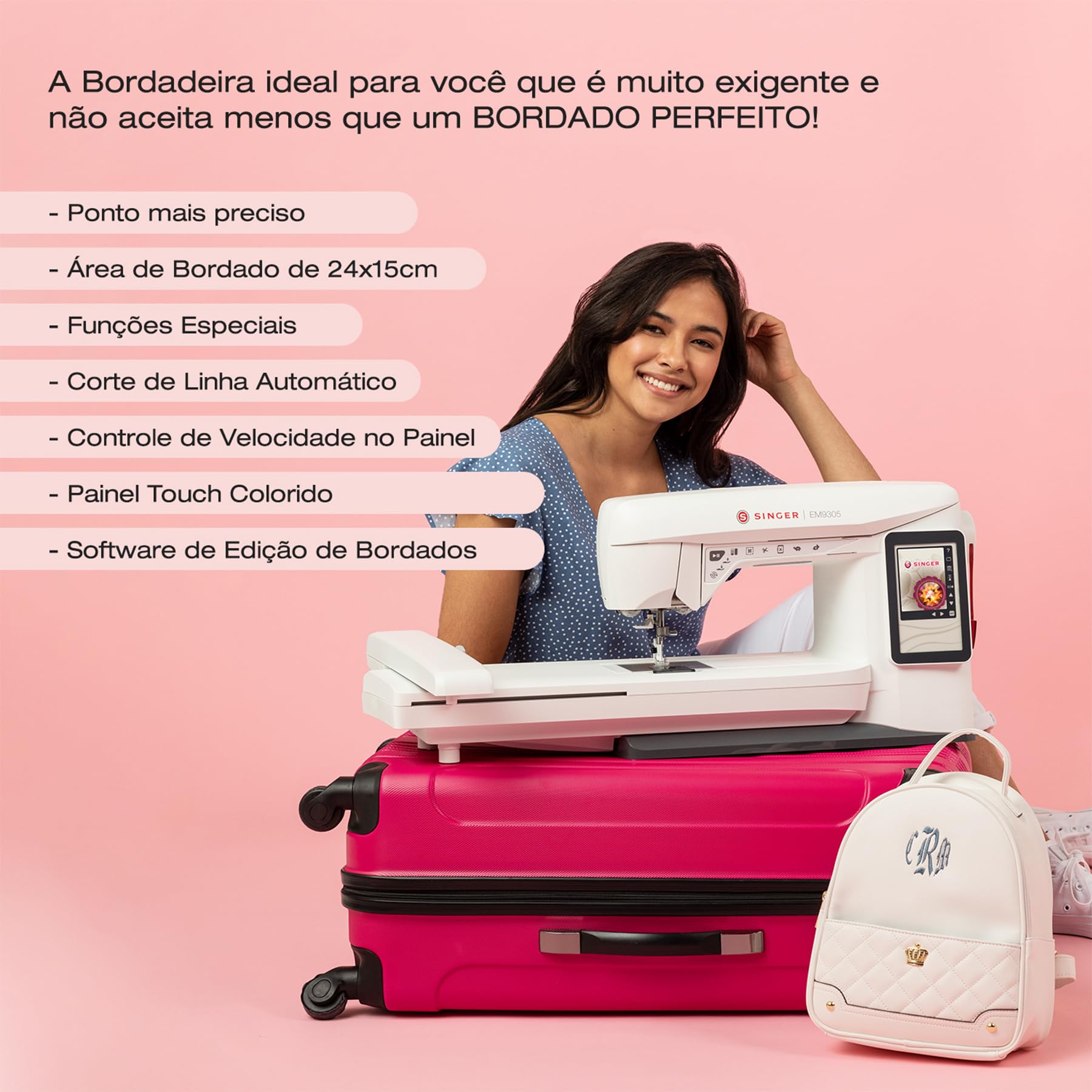 SINGER EM9305 - BORDADORA con software Creativate gold de regalo. CucireOnline