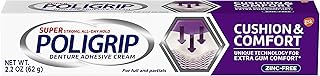 Poligrip Cushion & Comfort, Denture and Partials Adhesive Cream, 2.2 ounces