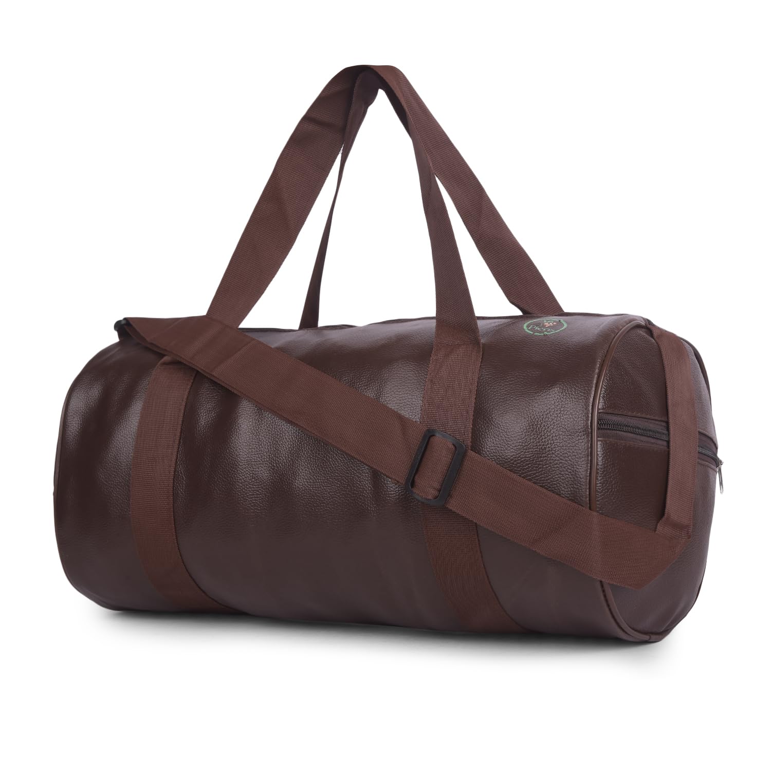Premium Leatherette Duffle Bag for Men & Women | Spacious Travel & Gym Bag with Adjustable Shoulder Strap | Durable Weekend & Overnight Bag (Brown)-image-2