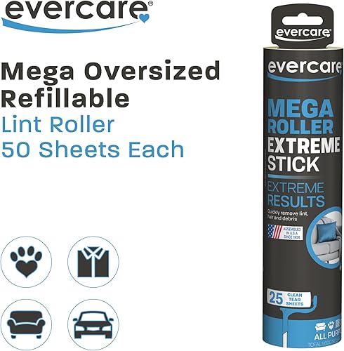 Miniatura 2 de Evercare Recambio de rodillo para mascotas de superficie grande, 50 capas