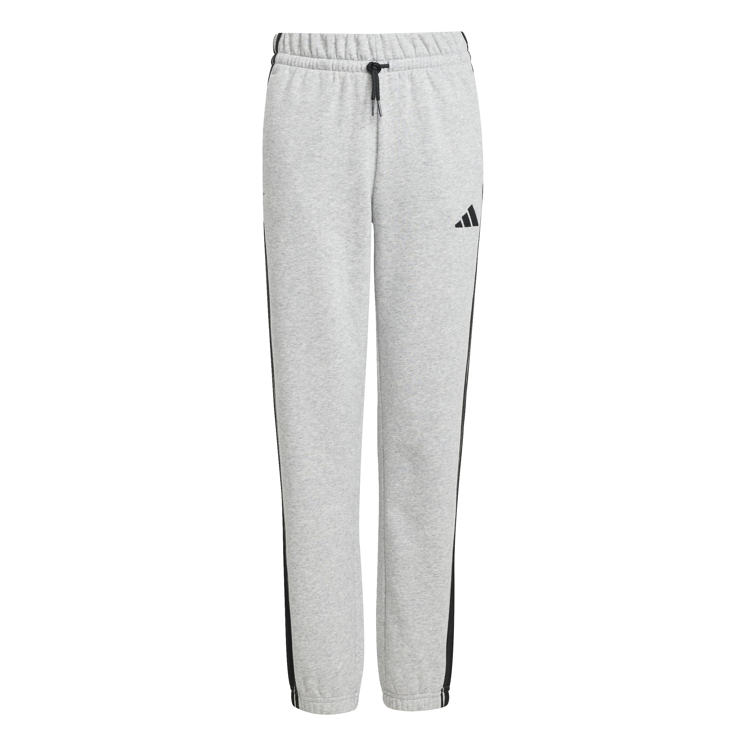 adidas Unisex Kids Essentials 3 Stripes Pants, Medium Grey Heather/Black, 9-10 Years