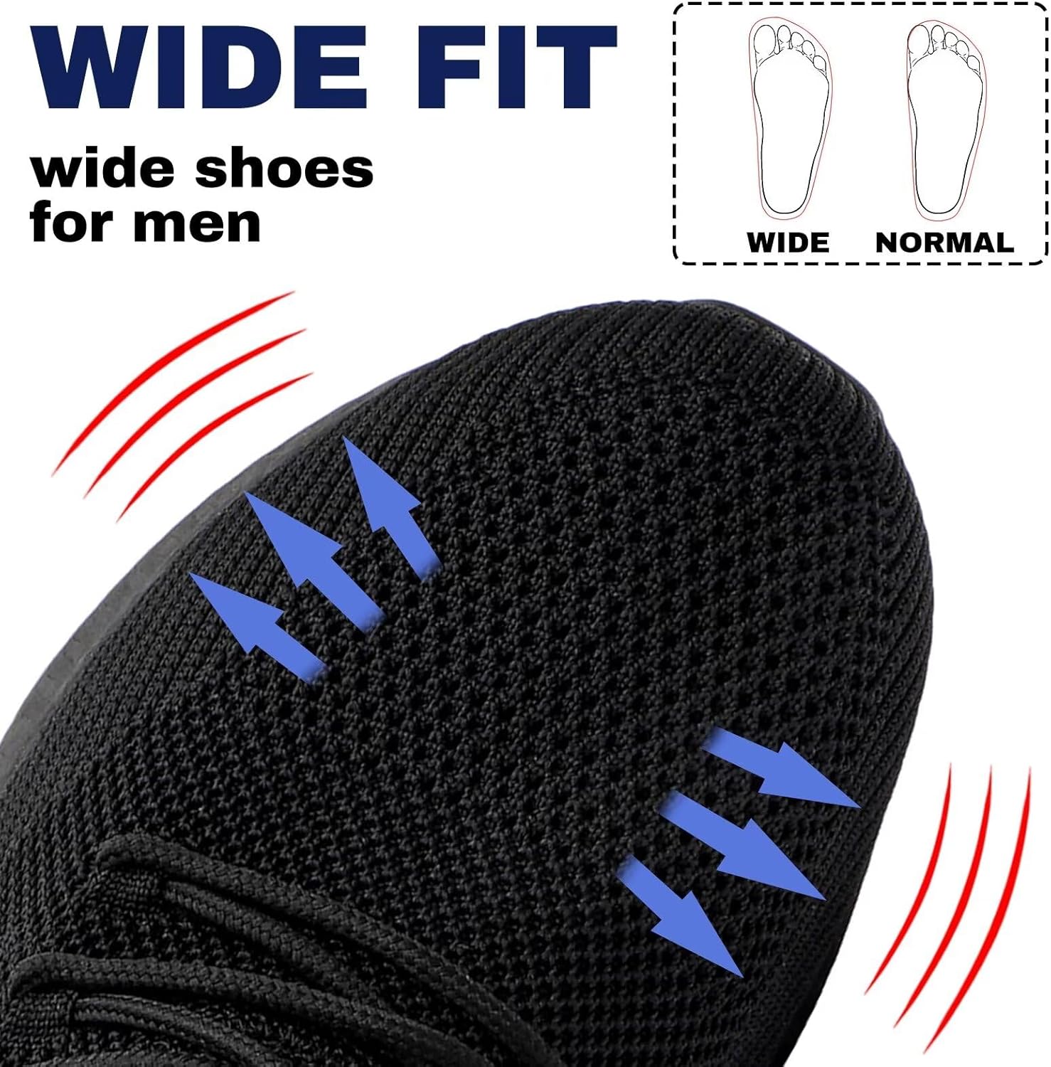 SDolphin Men's Running Shoes Sneakers - Tennis Workout Walking Gym Athletic Rubber Sole Breathable Comfortable Non Slip Fashion Shoes