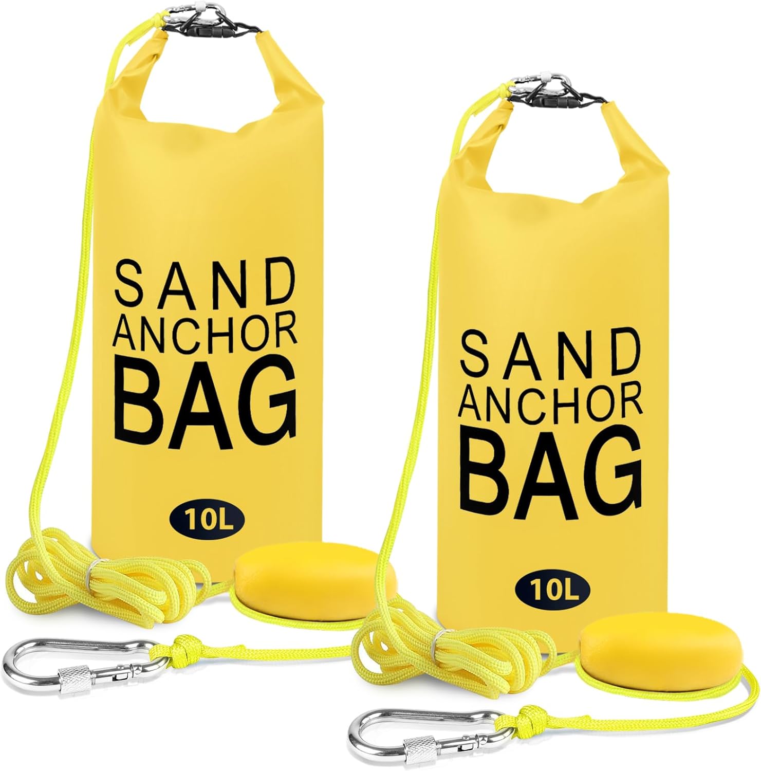 Phoncoo 20L Sand Anchor Bag, 2 in 1 Jet Ski Anchor Kit for Float with Adjustable Buoy, Waterproof Dry Bag for Jetski, Kayak, Boat, Water Sports - Blue