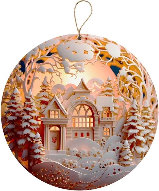 1/4/6Pcs Christmas Decorations Nativity Ornaments Sublimation Unique