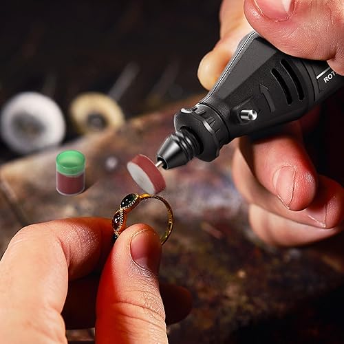 Miniatura 7 de GOXAWEE - Kit de herramienta rotativa con mandril sin llave MultiPro y eje flexible - Set de taladro eléctrico con velocidad variable y 140 Negro