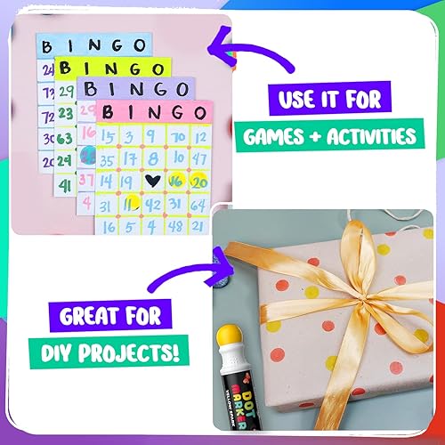Miniatura 8 de Chalkola 6 Marcadores de Puntos Lavables para Niños Pequeños de 1 a 3 años Rotuladores de Bingo No Tóxicos para Niños Pequeños de 2 a 4 años