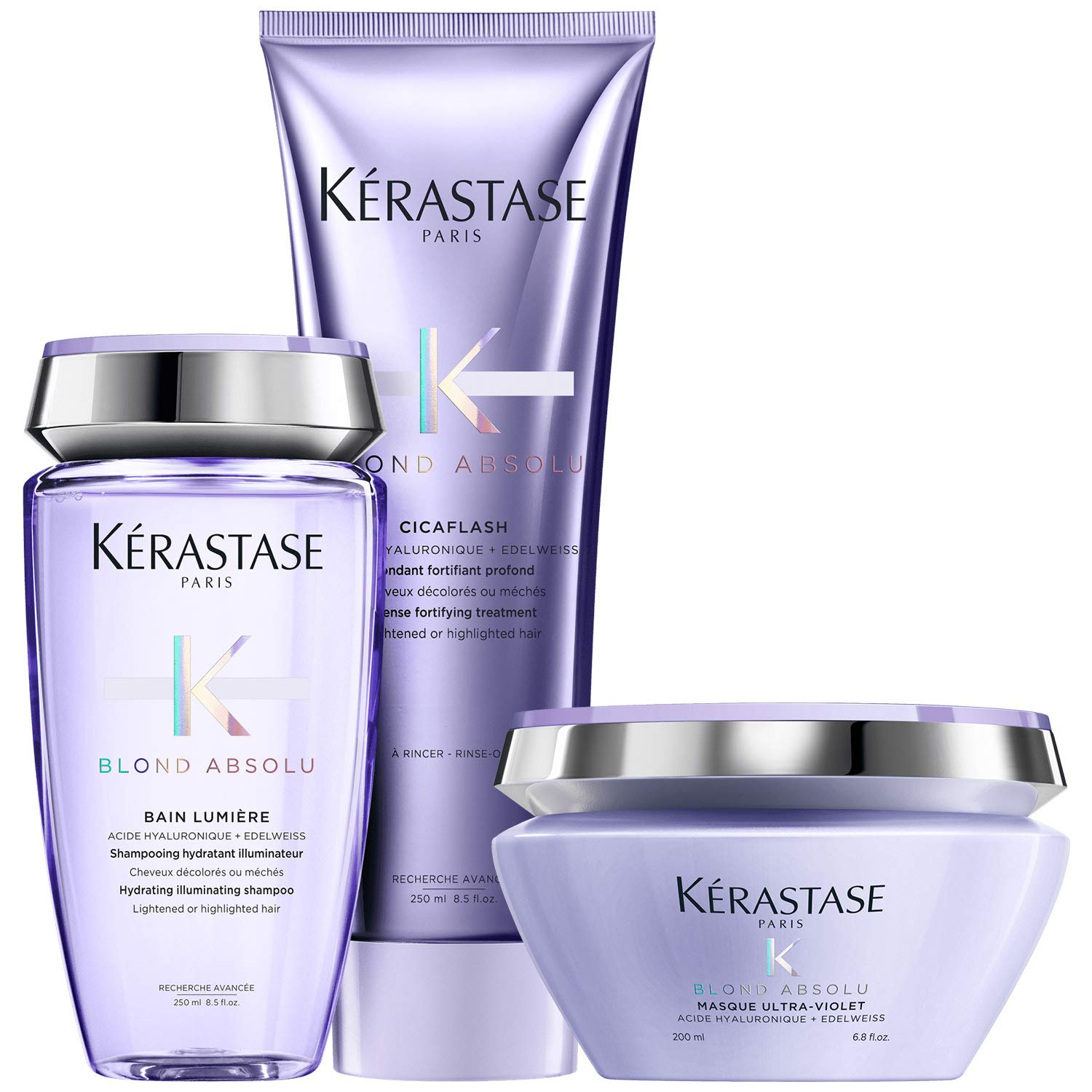 Kérastase Bain Lumière & Cicaflash 1000m Blond Absolu Bain Lumiere Shampoo Cicaflash Tratamento 250 ml cada