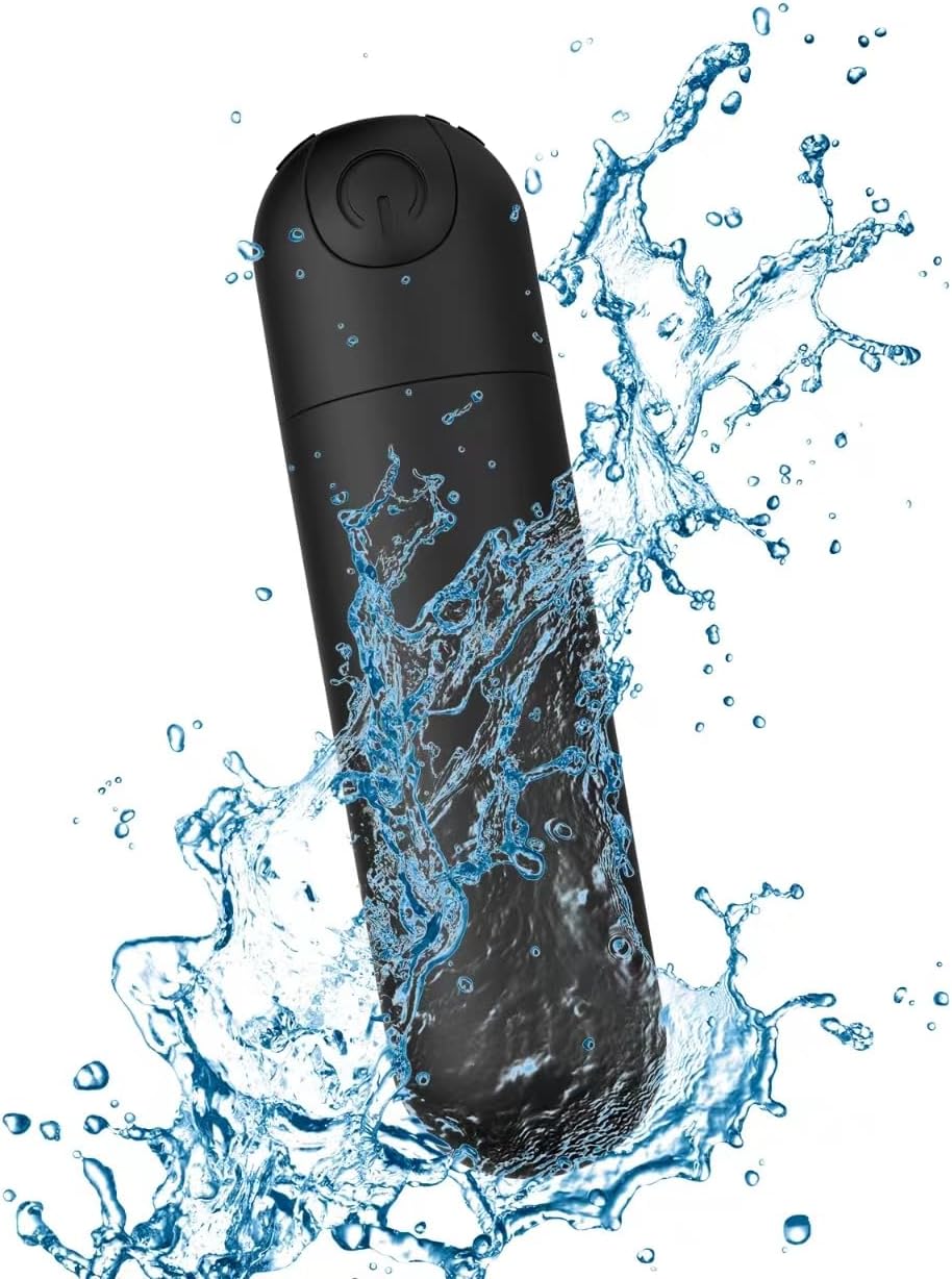 Mini Upgraded Rechargeable Handheld Waterproof Back Massager,Electric Portable Back Massager for Back Neck Shoulder Body,Black