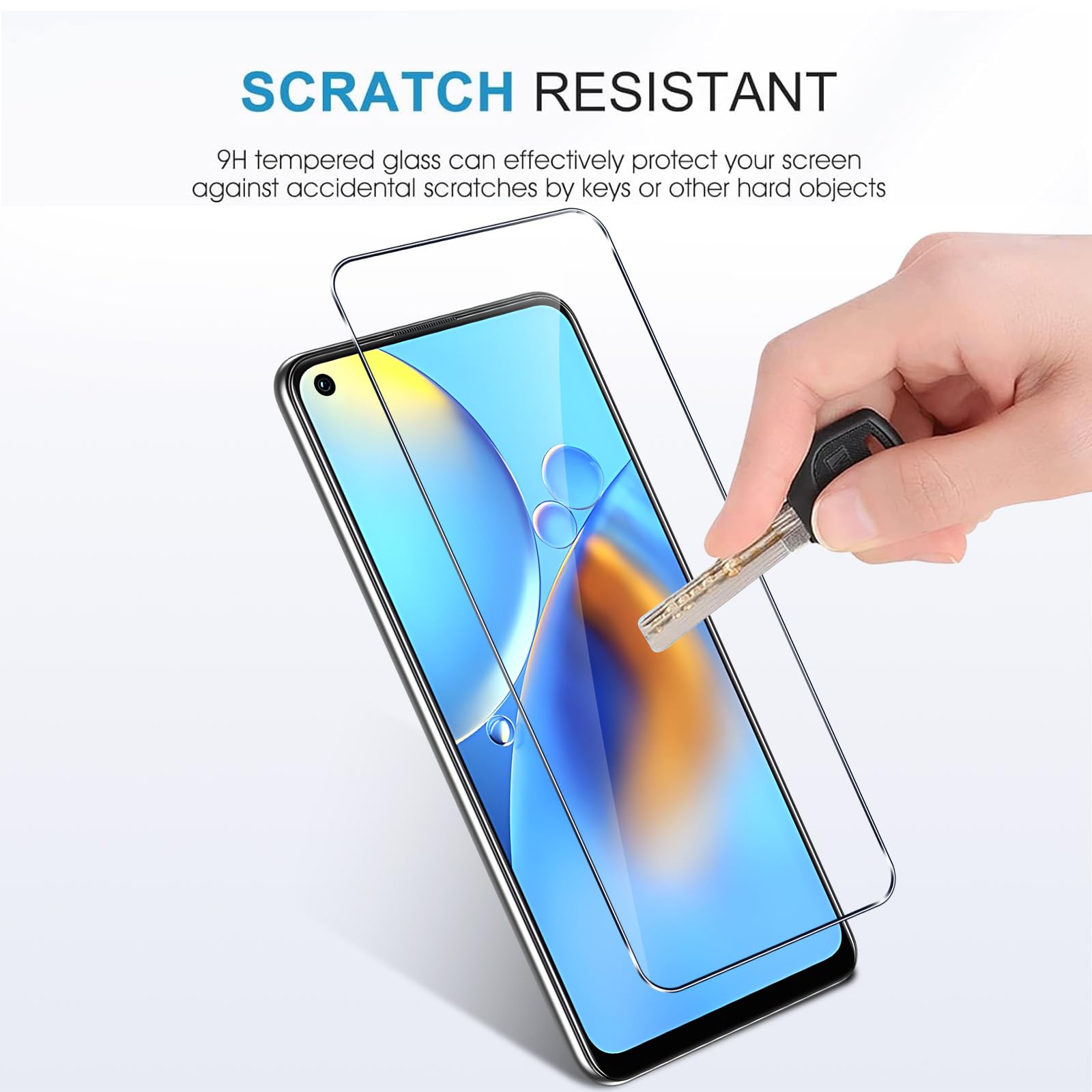 Coiwxmoi 3 Pezzi Vetro Temperato per OPPO A74 4G / OPPO A94 5G 6,43" Pellicola Prottetiva Anti Graffio, Durezza 9H,Ultra Resistente,Ultra Trasparente,Senza Bolle,Protezione Schermo,Clear