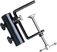 Vista 1 de AMMSUN Soporte de acero para sombrilla de patio, resistente y mejorado, para barandillas cuadradas de balcón, se fija a la barandilla de poste