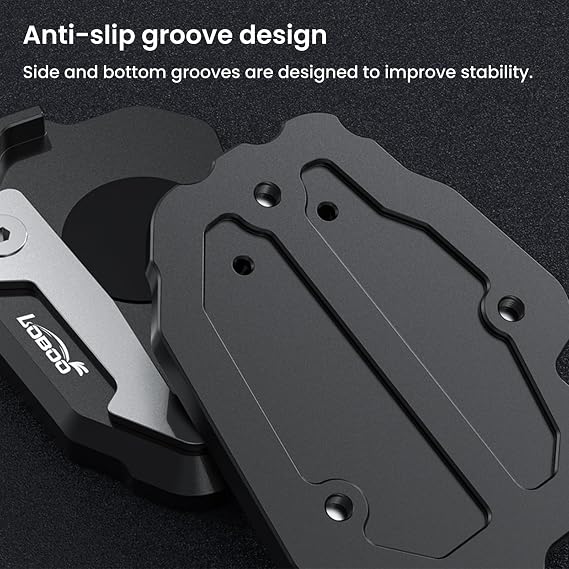 Compatible With HONDA CRF1100 ALL/CRF1100DL2L(ADV) Kickstand Extension Pad Replacement ,Motorcycle Side Stand Foot Enlarger Plate Extender ,CNC Process Side/Bottom Anti Slip Design